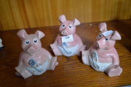 3x Nat West Baby Piggybanks