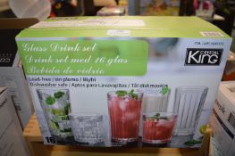 *Crystal King Glassware Set