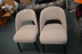 *Pair of Grey Upholstered Side Chairs