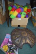 Boxes of Fancy Dress Items Including Tails, Shields, etc.