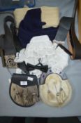 2x Scottish Sporrans, Belts, Socks, and Gaters, etc.
