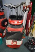 Wilson Golf Bag Containing Assorted Golf Clubs