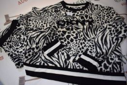 *DKNY Animal Print Long Sleeve Pyjama Set Size: M