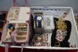 Assorted Costume Jewellery and Wristwatches (basket not included)