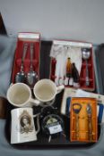 Mixed Collectibles including Hessle Royal Mugs, Guinness Alarm, Bottles, etc.