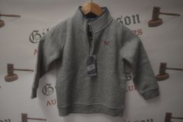 Crew Clothing Kid’s Grey Half Zip Jumper Size: 5-6 Years