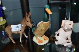 3x Beswick Animals