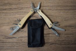 *Beechwood Multitool with Storage Pouch