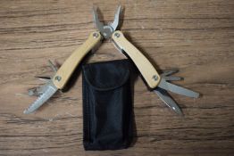 *Beechwood Multitool with Storage Pouch