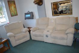 Lazyboy Electric Reclining Two Seat Sofa with Cent
