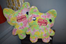 *2x Zuru Fugglers Big Fug Huggable Cushions
