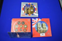 2003, 2004, 2005 Royal Mint UK Annual Coin Sets