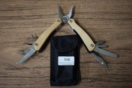 *Beechwood Multitool with Storage Pouch
