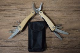 *Beechwood Multitool with Storage Pouch