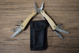 *Beechwood Multitool with Storage Pouch