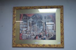 Gilt Framed Print Gallery Scene