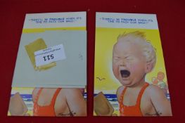 5x Bamforth Postcards Seaside Series 833