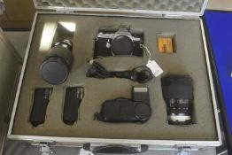 Camera Kit comprising of Pentax ME Super 35mm Film Camera with Hoya HMC Zoom 28-85mm 1:4 Lens plus