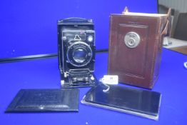 Zeiss Ikon Folding Plate Camera with Carl Zeiss Jena Tessar 15cm F/4.5 Lens, Serial No. 193880.