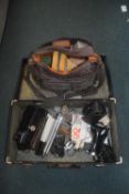 Vintage Case Containing Assorted Photography Equipment
