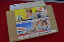 Three Original Bamforth Printing Plates for Postcards: Seaside Comic Series 2395