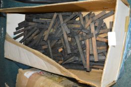 Box of Wooden Printer’s Furniture