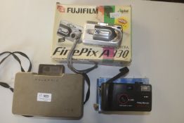 Vintage Polaroid 104 Camera plus Fujifilm Firepix A330 Digital Camera etc