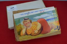 Set of Three Original Bamforth Printing Plates for Postcards: Seaside Comic Series 2108