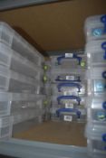 * Five 2.5 L Really useful Storage boxes