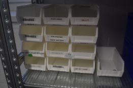 *13x White Plastic Storage Bins