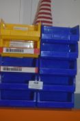 *8x Blue 2x Yellow Plastic Component Bins