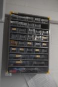 *Multi Drawer Storage Unit Containing Various Batteries and Cells, BNC Plugs, and Other Electrical
