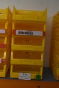 *10x Yellow Plastic Component Bins