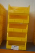 *10x Yellow Plastic Component Bins