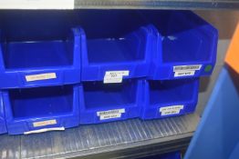 *6x Blue Plastic Storage Boxes