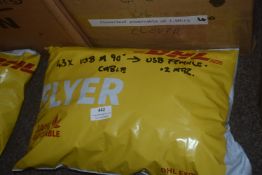 *43x USB Male 90° to USB Female 0.2m