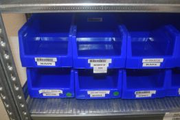 *6x Blue Plastic Storage Boxes