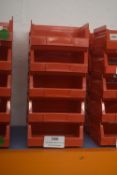 *10x Red Plastic Component Bins