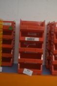 *10x Red Plastic Component Bins