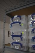 * Five 2.5 L Really useful Storage boxes