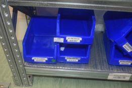 *3x Blue Plastic Storage Bins