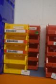 *5x Yellow and 5x Red Plastic Component Bins