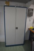 *Amutan 7ft Blue & Grey Storage Cabinet with Component Bins