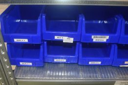 *6x Blue Plastic Storage Boxes