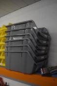 *6x Grey Plastic Component Bins