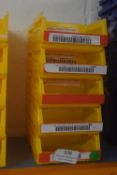 *10x Yellow Plastic Component Bins