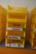 *10x Yellow Plastic Component Bins