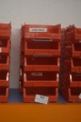 *10x Red Plastic Component Bins