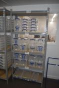 * bay five tier of adjustable shelving