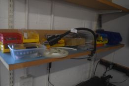 *Contents of Shelf to Include Various Storage Boxes of Assorted Electrical Components, and a Work